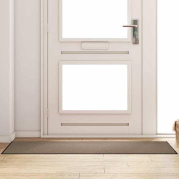 vidaXL Deurmat Beige en Zwart 60 x 180 cm 100% Polyamide, Verzenden