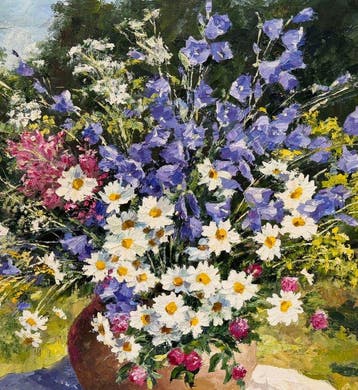 Irina Alex (1961) - Fleurs des Champs sous le Soleil -