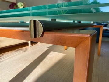 Desalto - Decoma - Eettafel - Kersenhout, Opaline glas -