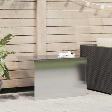 vidaXL Tuinkussens opbergdoos Gegalvaniseerd staal 80 x 50,5, Verzenden, Nieuw