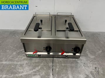 RVS Emme Dubbele Friteuse 2 x 8 liter 400V Horeca, Ophalen of Verzenden, Nieuw in verpakking