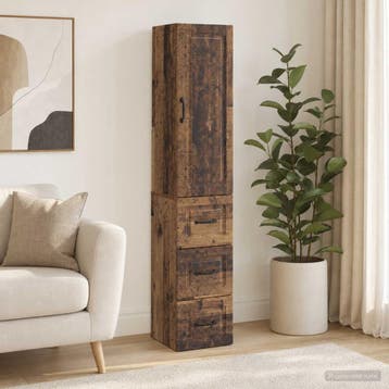 vidaXL Kast Set 2 st 33 x 34,5 x 87 cm Bewerkt hout Oud hout, Verzenden, Nieuw