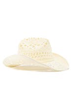 Cowboyhoed Raffia Crème Crèmekleurige Stro Gevlochten Cowboy, Ophalen of Verzenden