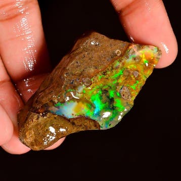 Opaal 18,7 g Natuurlijk Ethiopische Fire Welo-Opal ruwe,, Verzamelen