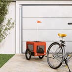 vidaXL Hondenfietstrailer oxford stof en ijzer oranje en, Dieren en Toebehoren, Verzenden, Nieuw
