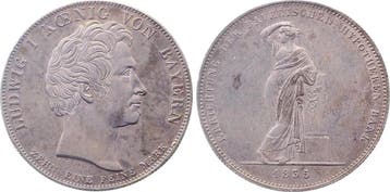 Duitsland Bayern Geschichtstaler, daalder 1835 Hypotheken..., Postzegels en Munten, Verzenden, België
