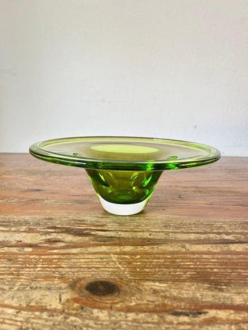 Mieke Groot - Schaal - Glas - Dikwandige schaal, Antiek en Kunst