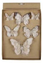 Vlinders Mengsel Champagne 6 stuks met clip, Hobby & Loisirs créatifs