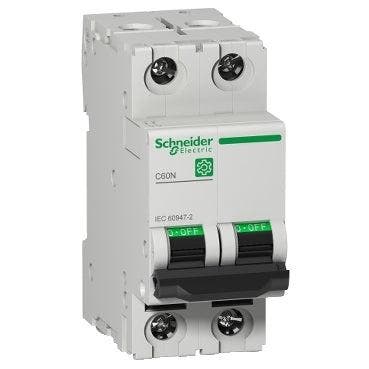 Schneider Electric Multi 9 C60N 2P 4A C-Courbe MCB 10kA -, Doe-het-zelf en Bouw, Elektriciteit en Kabels, Verzenden