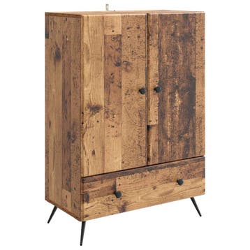 vidaXL Dressoir met lade Oud hout 66 x 34,5 x 95 cm Bewerkt, Maison & Meubles, Verzenden
