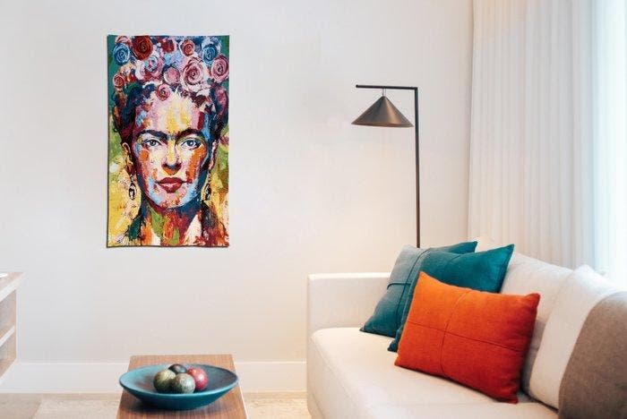 Frida Kalho - Pop Art - Gobelin stof - Wandtapijt - 0.7 m -, Antiquités & Art, Tapis & Textile