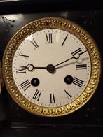 Marmer Pendule - Mougin - Marmer, Emaille, Messing -