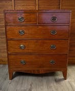 Ladekast - Commode George III in flame mahonie - Engeland -