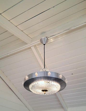 Plafondlamp - Vintage hanglamp uit de jaren 70 - aluminium