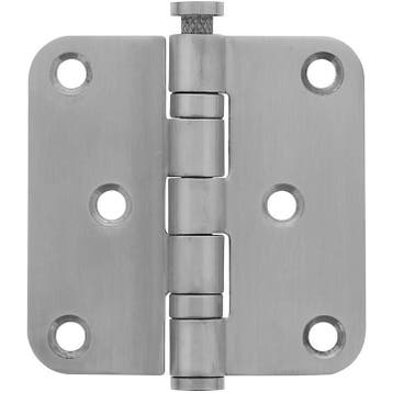 Kogellagerscharnier ronde hoeken 76x76mm RVS geborsteld t..., Ophalen of Verzenden, Nieuw, Scharnier