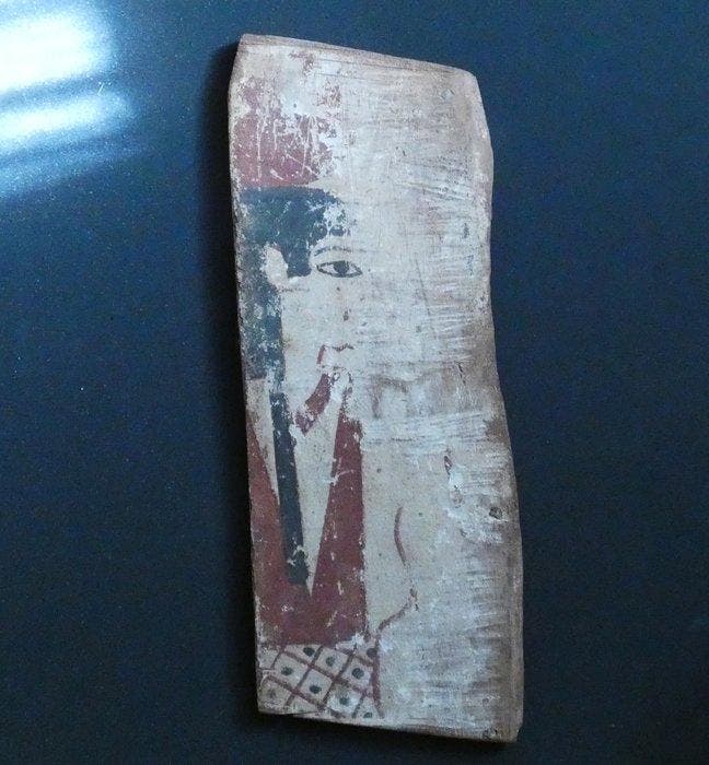 Oud-Egyptisch Hout Godin Hathor aan de achterzijde van het, Collections, Minéraux & Fossiles