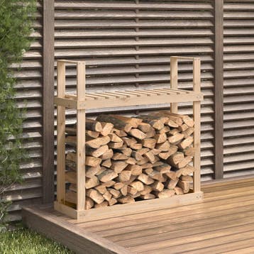 vidaXL Haardhoutrek 110x35x108,5 cm massief grenenhout, Verzenden