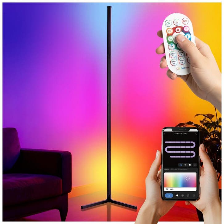 LED-vloerlamp Spectra, 16 miljoen kleuren, 200+ lichtmodi, Huis en Inrichting, Lampen | Overige, Verzenden