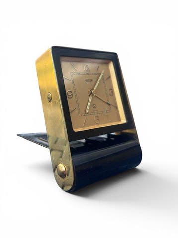 Wekker - Jaeger-LeCoultre - Art Deco verguld metaal -, Antiek en Kunst