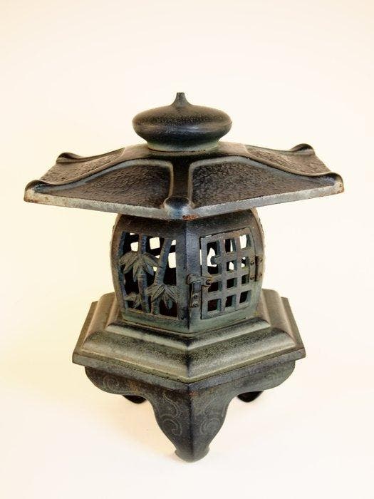 Large hexagonal lantern - Lampe à suspendre - Lanterne ornée, Antiek en Kunst, Antiek | Overige Antiek