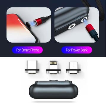 Magnetische Mini Powerbank 2600mAh voor iPhone Lightning  -, Verzenden, Nieuw, Stuff Certified®