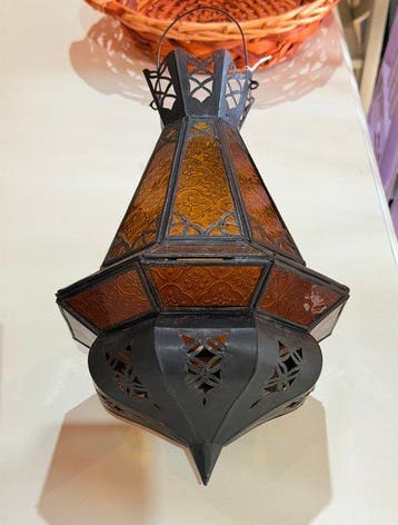 Lantaarn - Modernista - Metaal, Glas - Cristal Ámbar