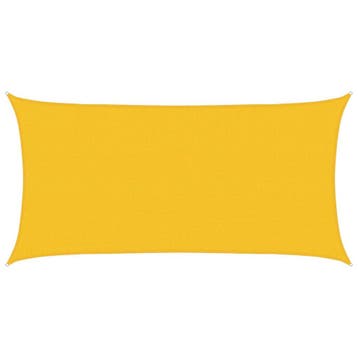 vidaXL Zonneschaduwzeil Geel 2 x 6 m HDPE, Verzenden, Nieuw