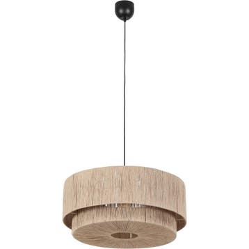 LED Hanglamp Trion Alisa - Rond, 60 cm, Bruin Jute, E27 Fitt, Huis en Inrichting, Verzenden, Nieuw