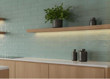 Wandtegel Sottocer Gra Aqua Blauw Glans 7,5x30 (Muurtegels), Ophalen of Verzenden, Wandtegels