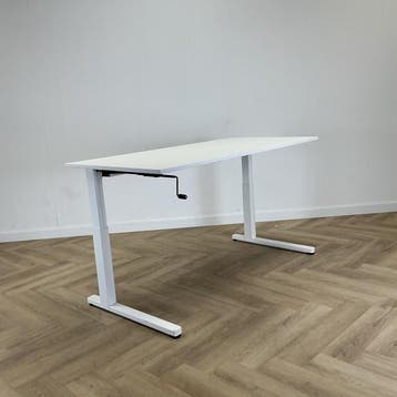 Ahrend slingerbureau 160x80 cm,  wit, Gebruikt