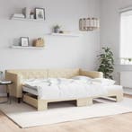 vidaXL Slaapbank met onderschuifbed 90x200 cm stof, Huis en Inrichting, Slaapkamer | Bedden, Verzenden, Nieuw