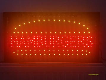 Hamburgers LED bord lamp verlichting lichtbak reclame #C5, Huis en Inrichting, Verzenden, Nieuw