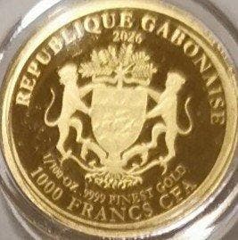 Gabon. 1.000 Francs CFA GoldCoin Las Vegas 1/100 oz 9999er