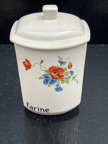 Salins - Conteneur à épices (5) - Coquelicots - Porcelaine