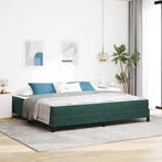 vidaXL Boxspring bed met matras Donkergroen 200 x 200 cm, Verzenden, Nieuw