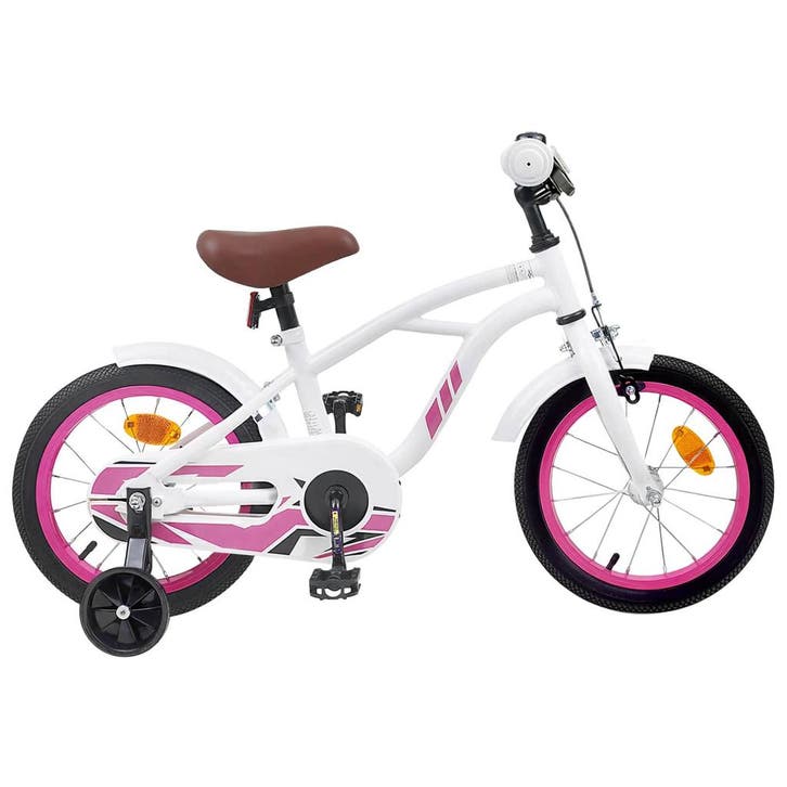 vidaXL Kinderfiets 14 Inch voor 3-5 jaar oud Wit, Vélos & Vélomoteurs, Vélos | Vélos de course, Envoi