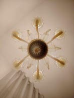 Lampe à suspendre - Verre de Murano, or 22 carats, Antiquités & Art