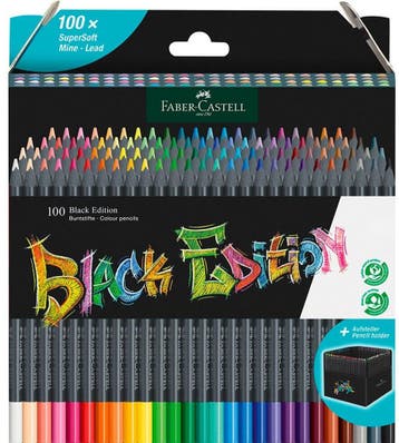 Faber-Castell Black Edition kleurpotloden - 100 stuks -, Verzenden