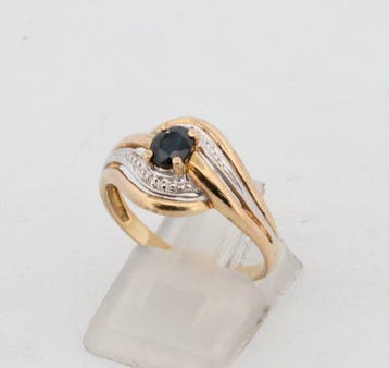 Sans prix de réserve - Bague - 18 carats Or jaune Saphir -