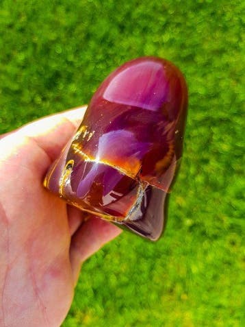 Amber - Barnsteen - HQ Freeform Blauwe Barnsteen - 8 cm - 6