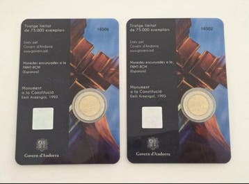 Andorra. 2 Euro 2018 Constitution (2 monete) (Zonder