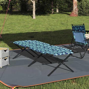 vidaXL Opvouwbaar Campingbed Blad Bossen 210 x 80 x 46 cm, Verzenden