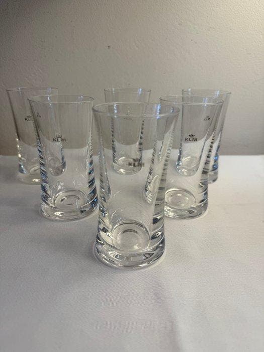Marcel Wanders - Wijnglas - Glas - Set van zes glazen - KLM, Antiquités & Art, Antiquités | Assiettes décoratives & Carrelages