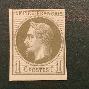 France 1870 - 1 cent Napoleon Lauree ongetand - Rotschild -