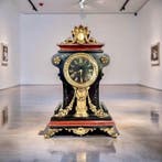 Pendule - Marmer, Brons, Glas - 1800-1850, Antiek en Kunst, Antiek | Klokken