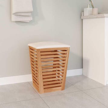 vidaXL Badkamerkruk 40,5x40,5x56 cm massief walnotenhout, Verzenden