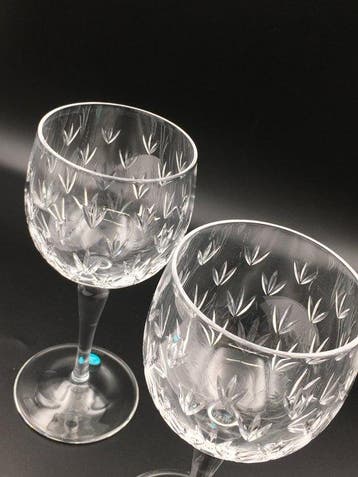 Tiffany & Co. - Wijnglas (2) - Floret Pair - Lood, Kristal