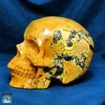 Menselijke schedel, met de hand gesneden op kristal van Hiso, Verzamelen, Mineralen en Fossielen