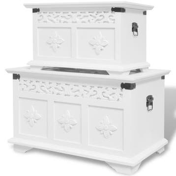 Opbergkist set wit | 52% korting | Retour deal, Huis en Inrichting, Woonaccessoires | Kisten, Minder dan 50 cm, 50 tot 100 cm