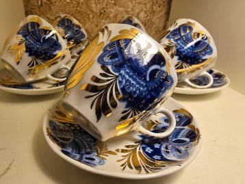 Lomonosov Imperial Porcelain Factory - Koffieservies (10) -